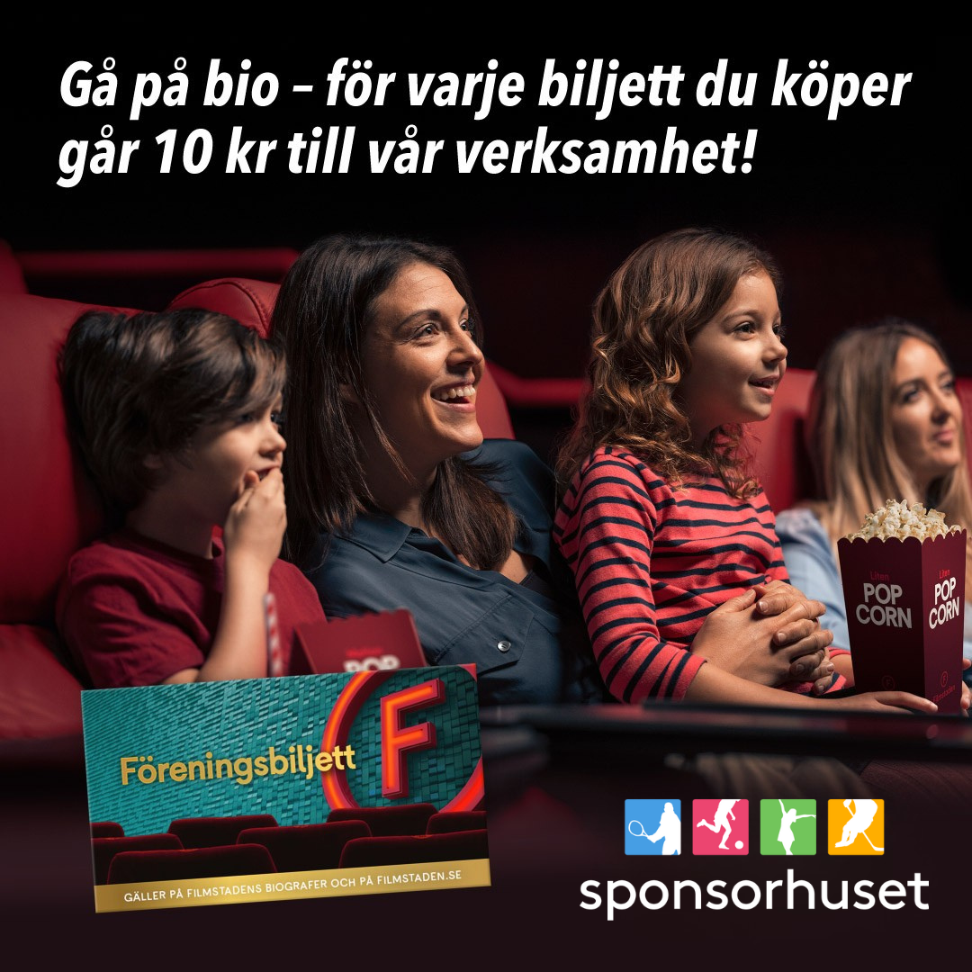 Sponsorhuset-erbjudande för biobiljetter där 10 kronor per biljett går till Ohana Rescue